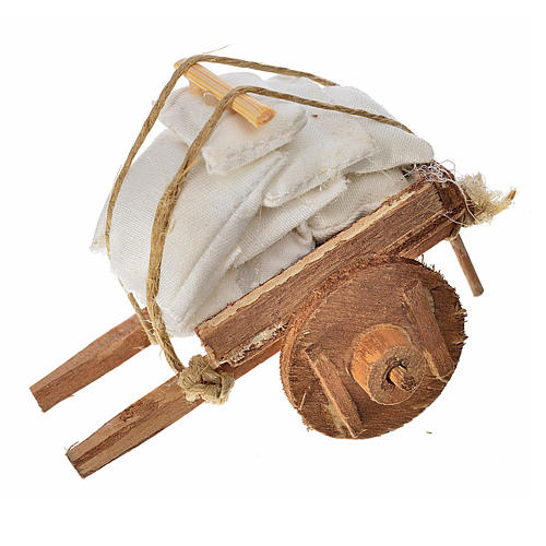 Neapolitan Nativity accessory, cart with cloth 5.5x7.5x5.5cm 1