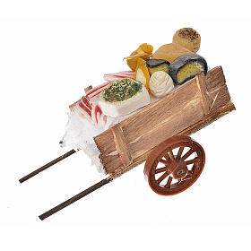 Neapolitan Nativity accessory, ham and cheese cart in wax 5x11x5