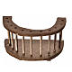 Nativity accessory, round wooden balcony 4x7x4 cm s1