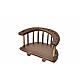 Nativity accessory, round wooden balcony 4x7x4 cm s2
