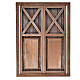 Nativity accessory, wooden double door, 17.5x12.5cm s3