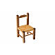 Mini chaise paillée en bois 4x2,5x2,5cm s3