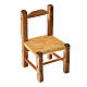 Mini chaise paillée en bois 4x2,5x2,5cm s1