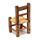 Krzesło do szopki plecionka i drewno 3.5x2x2 cm s2