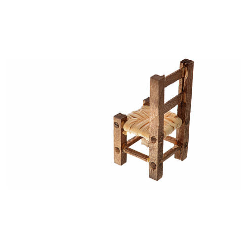Nativity accessory, straw chair 3.2x1.5x1.5cm 2