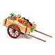 Carretto napoletano ortaggi frutta cera dim. 6x15x6 cm s2