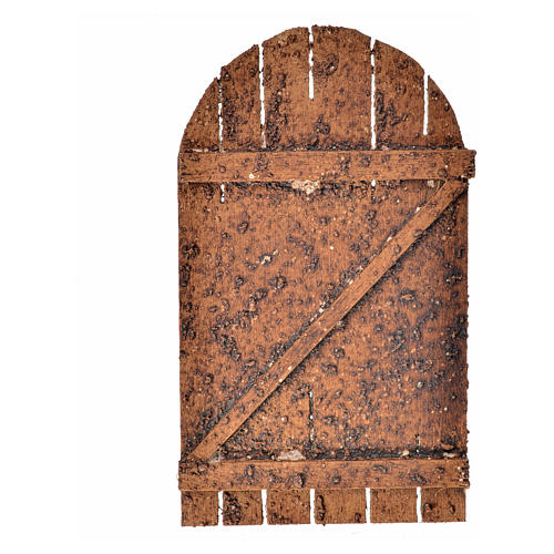 Bogen-Tür für Krippe Holz 12x7 cm 3