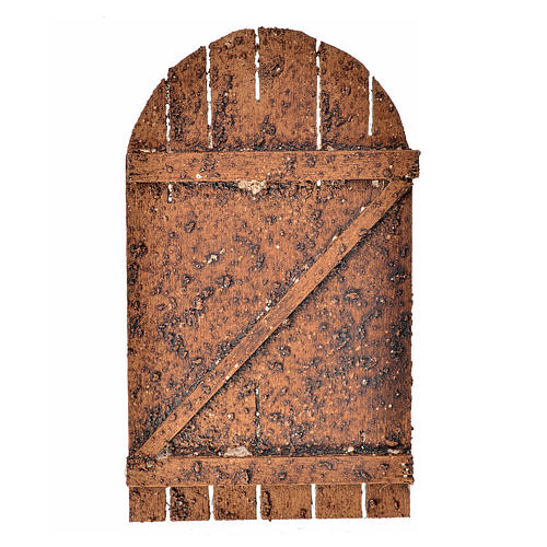 Bogen-Tür für Krippe Holz 12x7 cm 1