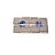 Nativity accessory, enamelled terracotta tiles, 60pcs, blue arro s2