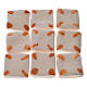 Nativity accessory, enamelled terracotta tiles, 60pcs, orange do s1