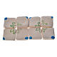 Nativity accessory, enamelled terracotta tiles, 60pcs, blue with s1