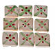 Nativity accessory, enamelled terracotta tiles, 60pcs, green lin s1