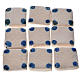 Kafelki terakota emaliowane 60 sztuk kropki niebieskie do szopki s1