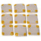 Kafelki terakota emaliowane 60 sztuk kropki żółte do szopki s1