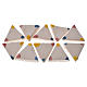 Azulejos de terracota esmaltada, 60pz triangulares puntos multicolores s1