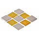 Azulejos de terracota esmaltada, 60pz romboidales amarillo s1