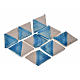 Azulejos de terracota esmaltada, 60pz romboidales azul claro s1