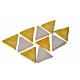 Kafelki terakota emaliowane 60 sztuk trójkątne żółty do szopki s1