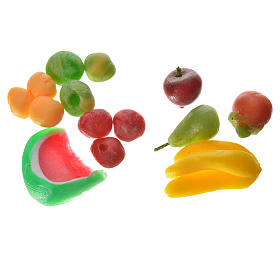 Nativity accessory, assorted fruit, 3pcs in wax