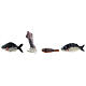 Peixes vários em cera 3 peças para presépio s1
