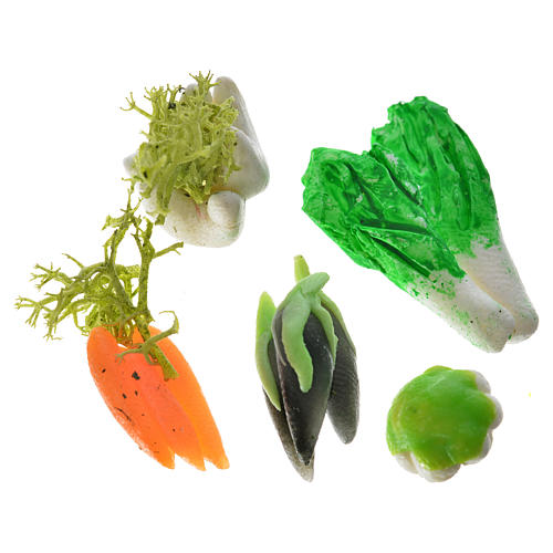 Nativity accessory, assorted vegetable, 3pcs in wax 1