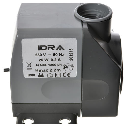 Water pump for nativities, IDRA 400-1300 litres/hour 25W 5