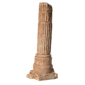 Columna antigua de yeso para belén, 14cm