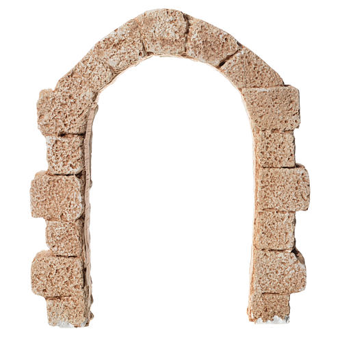 Arch door in plaster for nativities, 15x13cm 1