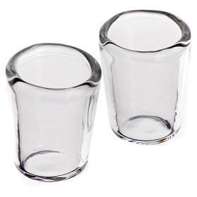 Glass cup, 1.2x1.2cm for nativities, set of 2