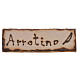 Knife-grinder wooden sign, 2.5x9cm for nativities s1