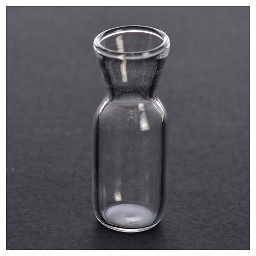 Kleine Glasflasche für Krippe 3,1x1cm 2