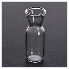 Home accessories miniatures: Glass wine bottle for nativity, 3.1x1cm