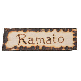 Szyld Ramaio z drewna do szopki 2.5x9 cm
