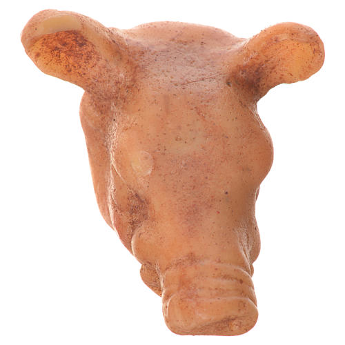 Accessory for nativities of 20-24cm, pig's head in wax 2