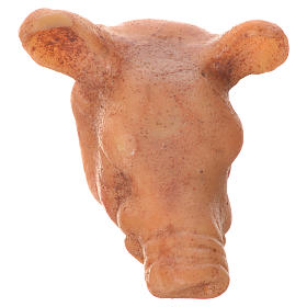 Tête de cochon en cire pour santons crèche 20-24 cm