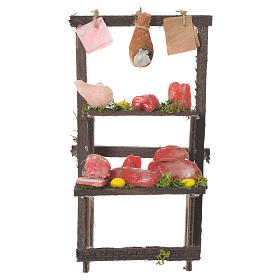 Meat stall in wax, 13.5x8x5.5cm