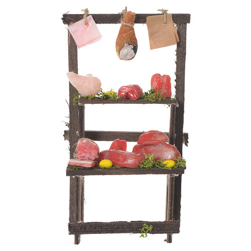 Meat stall in wax, 13.5x8x5.5cm 1