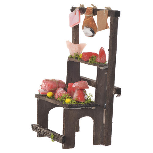 Meat stall in wax, 13.5x8x5.5cm 2