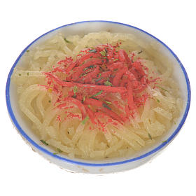 Assiette de spaghetti en cire pour santons de 20-24 cm