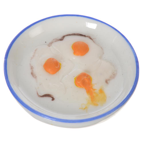 Teller mit Eier aus Wachs für Krippenfiguren von 20/24cm 1
