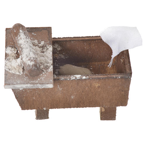 Nativity bread storage chest in terracotta 5x7.5x4cm 3