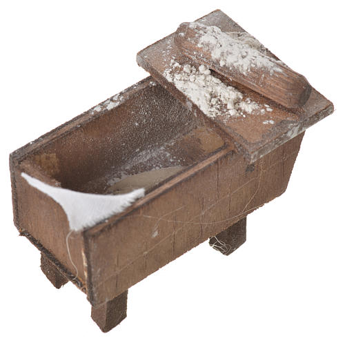 Nativity bread storage chest in terracotta 5x7.5x4cm 4
