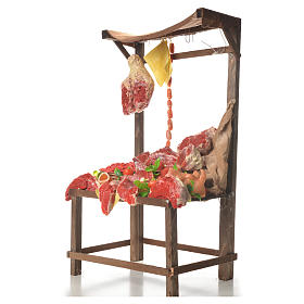 Aliments en miniature: Banc charcutier en cire 41x28x15 cm