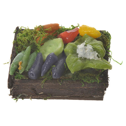 Accessory for nativities of 20-24cm, box with vegetables in wax 1