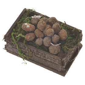 Accessory for nativities of 20-24cm, box with potatoes in wax