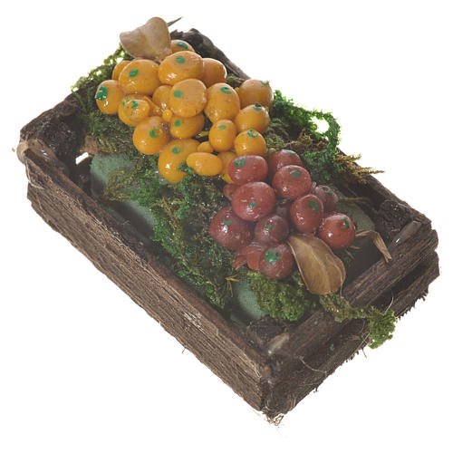 Caisse fruits mixtes cire pour santons crèche 20-24 cm 2