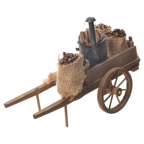 Neapolitan nativity accessory, roasted chestnuts cart 1