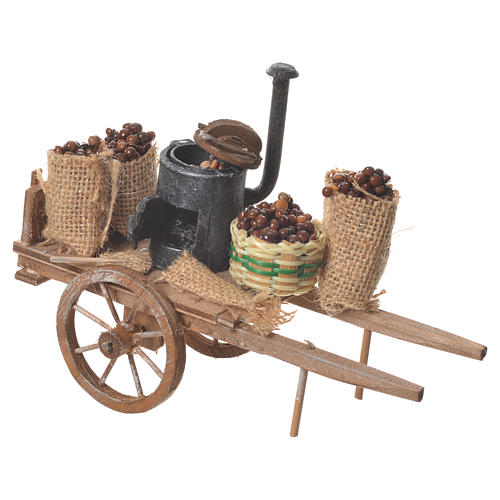 Neapolitan nativity accessory, roasted chestnuts cart 2
