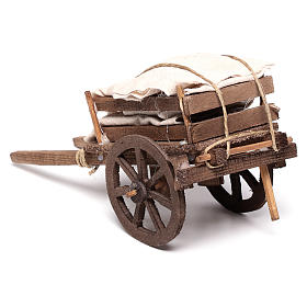 Cart with sacks, Neapolitan nativity 18x6cm