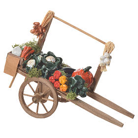 Neapolitan nativity accessory, vegetable cart 18x6cm